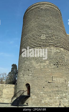 Torre della Maiden medievale a Baku Foto Stock