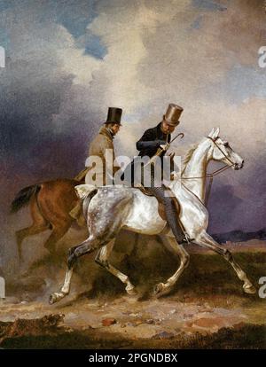 Kruger Franz - Ride of Prince Wilhelm of Prussia - Scuola di tedesco - 19th ° secolo - Kruger Franz - Ausritt Des Prinzen Wilhelm von Preussen - Scuola di tedesco - 19th ° secolo Foto Stock