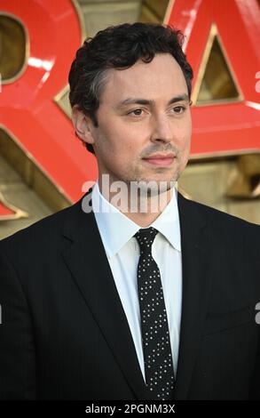 John Francis Daley partecipa alla prima mondiale di Dungeons & Dragons: Honor Among Thieves, Londra, Regno Unito. Foto scattata il 23 marzo 2023. Credit: Vedi li/Picture Capital/Alamy Live News Foto Stock