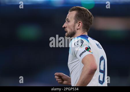 Napoli, Italia. 23rd Mar, 2023. Harry Kane d'Inghilterra durante il Campionato europeo UEFA Qualifiche allo Stadio Diego Armando Maradona, Napoli. Il credito per le immagini dovrebbe essere: Jonathan Moskrop/Sportimage Credit: Sportimage/Alamy Live News Foto Stock