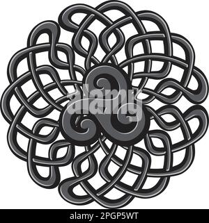 Tripla spirale, antico simbolo celtico Illustrazione Vettoriale