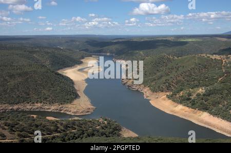 Rio Tajo in Monfrague NP, Estremadura Foto Stock