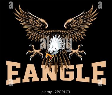 EAGLE logo hd animale uccello elang Foto Stock