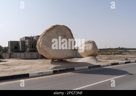 Roccia galleggiante in al Hasa, al Hofuf Arabia Saudita Foto Stock