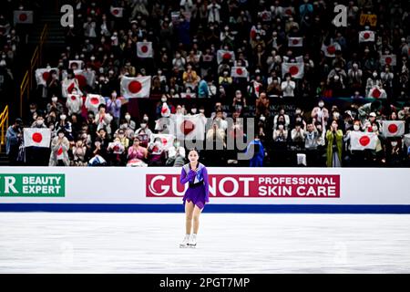 Rinka WATANABE (JPN), durante il Women Free Skating, al Campionato Mondiale di Pattinaggio ISU 2023, alla Saitama Super Arena, il 24 marzo 2023 a Saitama, Giappone. Credit: Raniero Corbelletti/AFLO/Alamy Live News Foto Stock