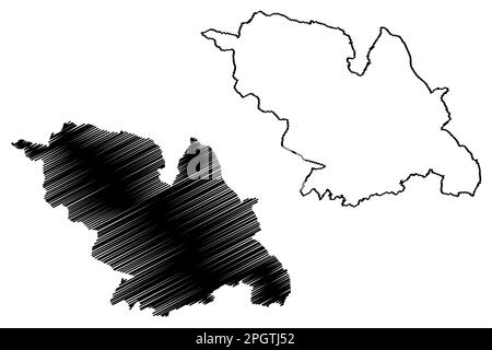 City and Metropolitan borough Sheffield (Regno Unito di Gran Bretagna e Irlanda del Nord, Metropolitan and cerimonial County South Yorkshire, Eng Illustrazione Vettoriale