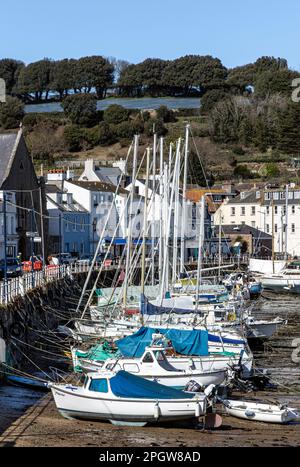 Porto di St Aubin sull'isola di Jersey Foto Stock