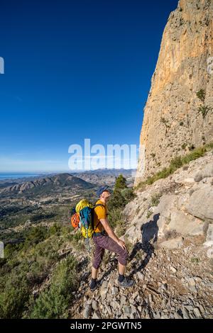 Puig Campana montagna vicino Finestrat, Spagna Foto Stock