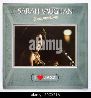 Copertina LP dell'album Summertime della cantante jazz americana Sarah Vaughan, pubblicato nel 1984. Foto Stock