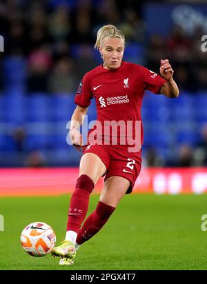 L'Emma Koivisto di Liverpool durante la partita della Super League di Barclays Women al Goodison Park, Liverpool. Data immagine: Venerdì 24 marzo 2023. Foto Stock