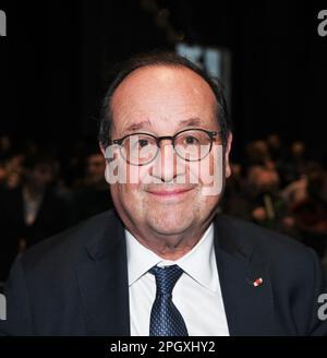 Milano, Italia. 24th Mar, 2023. Milano, Italia ha decomposto la Stagione 2023 la presentazione del nuovo programma della Fondazione Giangiacomo Feltrinelli con la partecipazione e la relazione di Francesco Hollande ex Presidente della Repubblica francese, Carlo Feltrinelli Presidente della Fondazione Feltrinelli, Giuseppe Sala Sindaco di Milano, Marco Alparone Vice Presidente e Consigliere economico e finanziario della Regione Lombardia, Massimiliano Tarantino Direttore della Fondazione G. Feltrinelli nella foto: Credit: Independent Photo Agency/Alamy Live News Foto Stock