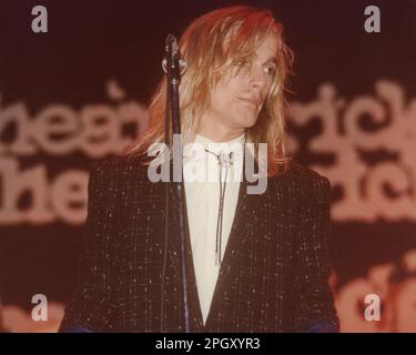 Robin Zander of Cheap Trick, Civic Center, Providence, RI, marzo 24, 1980. Foto Stock