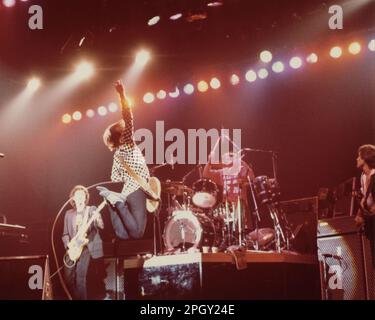 Tom Petty e gli Heartbreakers in concerto all'Ocean state Performing Arts Center di Providence, Rhode Island, USA, 3 luglio 1980. Foto Stock