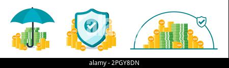 Illustrazione di CFA Franc Money Safe and Secure dell'Africa centrale Illustrazione Vettoriale