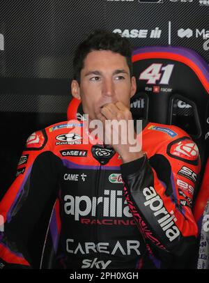 Portimao, Portogallo. 25th Mar, 2023. 03/25/2023, Autodromo International do Algarve, Portimao, MOTO GP GRANDE PREMIO DE PORTUGAL 2023, nella foto Aleix Espargaro dalla Spagna, Aprilia Racing Credit: dpa/Alamy Live News Foto Stock