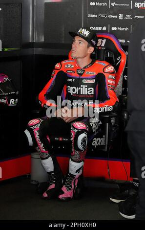 Portimao, Portogallo. 25th Mar, 2023. 03/25/2023, Autodromo International do Algarve, Portimao, MOTO GP GRANDE PREMIO DE PORTUGAL 2023, nella foto Aleix Espargaro dalla Spagna, Aprilia Racing Credit: dpa/Alamy Live News Foto Stock