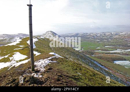 Vista dal Lawley di Caer Caradoc, Shropshire Foto Stock