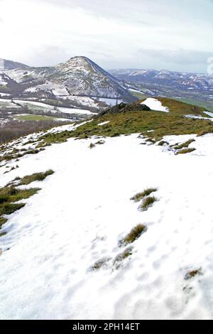 Vista dal Lawley di Caer Caradoc, Shropshire Foto Stock