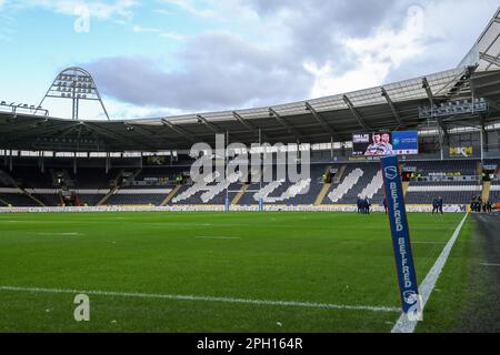 Hull, Regno Unito. 25th Mar, 2023. Vista generale all'interno del MKM Stadium davanti alla partita Betfred Super League Round 6 Hull FC vs Leigh Leopards al MKM Stadium, Hull, Regno Unito, 25th marzo 2023 (Foto di James Heaton/News Images) a Hull, Regno Unito il 3/25/2023. (Foto di James Heaton/News Images/Sipa USA) Credit: Sipa USA/Alamy Live News Foto Stock