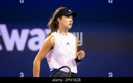 Anna Kalinskaya di Russia durante il secondo turno del Miami Open 2023, WTA 1000 torneo di tennis il 23 marzo 2023 a Miami, USA - Foto: Rob Prange/DPPI/LiveMedia Foto Stock