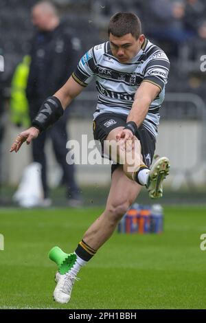 Hull, Regno Unito. 25th Mar, 2023. Jake Clifford #7 di Hull FC durante il Betfred Super League Round 6 partita Hull FC vs Leigh Leopards al MKM Stadium, Hull, Regno Unito, 25th marzo 2023 (Photo by James Heaton/News Images) a Hull, Regno Unito il 3/25/2023. (Foto di James Heaton/News Images/Sipa USA) Credit: Sipa USA/Alamy Live News Foto Stock