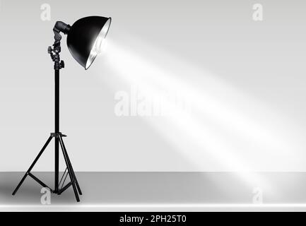 Photostudio luce lampada in tela due lati illuminano Foto Stock