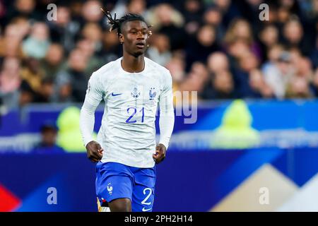 24-03-2023: Sport: Frankrijk vs Nederland PARIGI, PAESI BASSI - Marzo 24: Eduardo Camavinga (Francia) durante la partita di qualificazione europea Gruppo B Euro Foto Stock