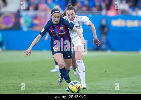 Sant Joan Despi, Spagna. 25th Mar, 2023. SANT JOAN DESPI, SPAGNA - 25 MARZO: Durante la partita Liga F tra FC Barcelona e Real Madrid all'Estadi Johan Cruyff il 25 marzo 2023 a Sany Joan Despi, Spagna (Credit Image: © Gerard Franco Crespo/DAX via ZUMA Press Wire) SOLO PER USO EDITORIALE! Non per USO commerciale! Foto Stock