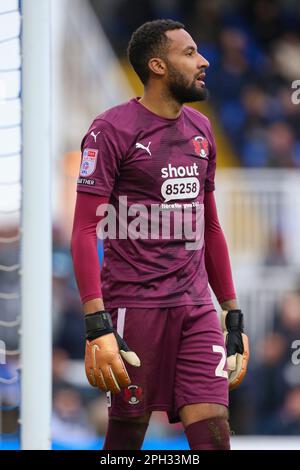 Lawrence Vigouroux di Leyton Orient durante la partita della Sky Bet League 2 tra Hartlepool United e Leyton Orient a Victoria Park, Hartlepool sabato 25th marzo 2023. (Foto: Mark Fletcher | NOTIZIE MI) Credit: NOTIZIE MI & Sport /Alamy Live News Foto Stock