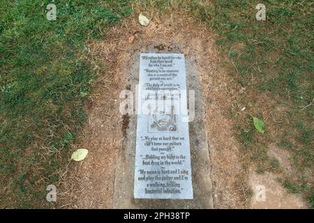 Stati Uniti, Aberdeen, Stato di Washington. Kurt Cobain Memorial Park. Foto Stock