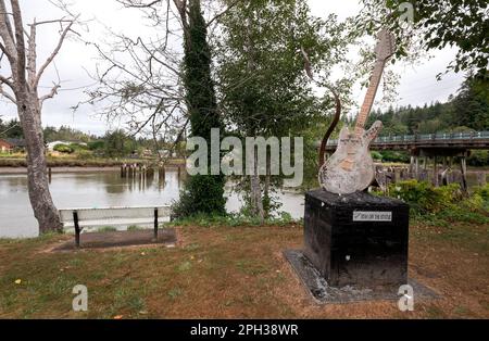 Stati Uniti, Aberdeen, Stato di Washington. Kurt Cobain Memorial Park. Foto Stock