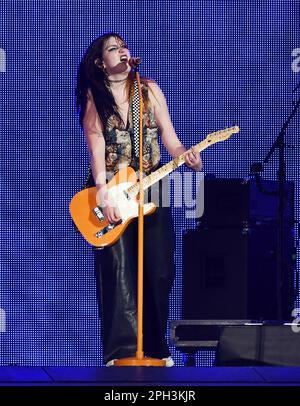 LAS VEGAS, NEVADA - 24 MARZO: (Solo per uso editoriale) Gayle si esibisce sul palco durante il 'Taylor Swift | The Eere Tour' all'Allegiant Stadium il 24 marzo 2023 a Las Vegas, Nevada. Foto: Casey Flanigan/imageSPACE/MediaPunch Foto Stock