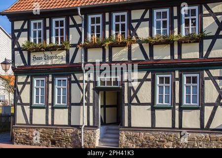 Stolberg nelle montagne Harz Foto Stock