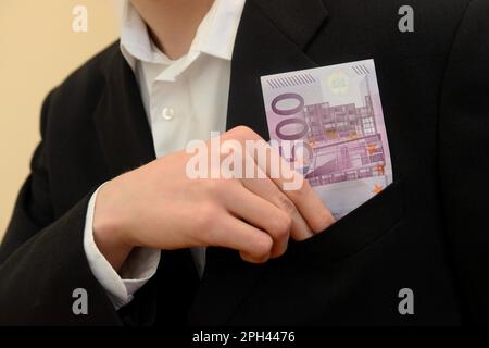 Euro banconote, 500 euro, insert Foto Stock