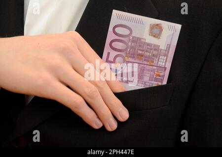 Euro banconote, 500 euro, insert Foto Stock