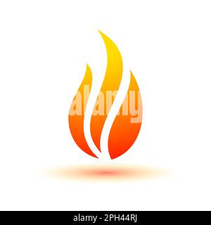 Icona fuoco. Simbolo di fiamma astratto. Illustrazione vettoriale. Logo Fire isolato Illustrazione Vettoriale