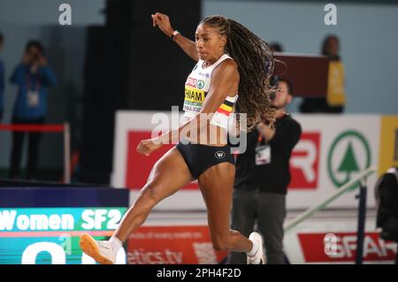 Nafissatou THIAM of BelgiumLong Jump Women Pentathlon durante i Campionati europei di atletica indoor 2023 il 4 2023 marzo presso l'Atakoy Arena di Istanbul, Turchia - Foto Laurent Lairys / DPPI Foto Stock