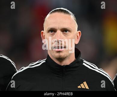 Magonza, Germania. 25th Mar, 2023. Calcio: Internazionale, Germania - Perù, Mewa Arena. Marius Wolf in Germania. Credit: Arne Dedert/dpa/Alamy Live News Foto Stock