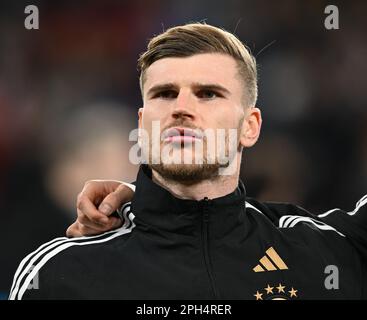 Magonza, Germania. 25th Mar, 2023. Calcio: Internazionale, Germania - Perù, Mewa Arena. Timo Werner in Germania. Credit: Arne Dedert/dpa/Alamy Live News Foto Stock