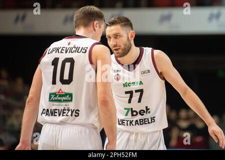 2023-03-25. Krepšinis LKL Rytas 92-91 Lietkabelis. Foto Alfredas Pliadis Foto Stock