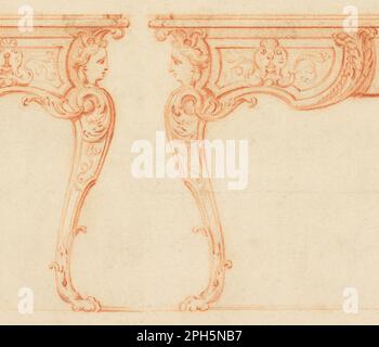 Elevation-of-a-Writing-Desk 1675–1700 di Gilles-Marie Oppenord Foto Stock