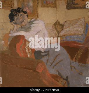 Madame Hessel au Sofa (Madame Hessel sul divano) 1900 di Edouard Vuillard Foto Stock