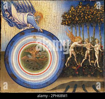 La creazione del mondo e l'espulsione dal Paradiso 1445 di Giovanni di Paolo Foto Stock