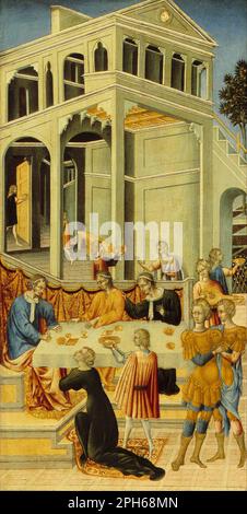 Salome chiedendo a Erode il Capo di San Giovanni Battista tra il 1455 e il 1460 di Giovanni di Paolo Foto Stock