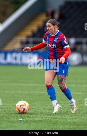 Bromley, Regno Unito. 26th Mar, 2023. Hayes Lane, Bromley, Inghilterra, Mar 26 2023 Crystal Palace centrocampista Coral-Jade Haines (23) sulla palla durante il Barclays fa Womens Championship match tra Crystal Palace e Blackburn Rovers a Hayes Lane, Bromley, Inghilterra. (Stephen Flynn/SPP) Credit: SPP Sport Press Photo. /Alamy Live News Foto Stock