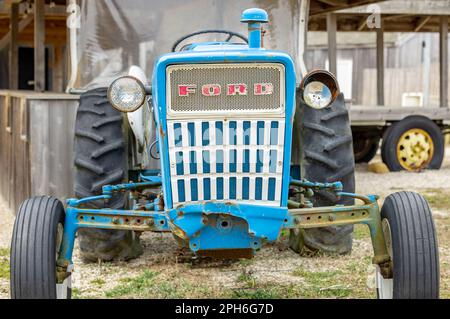 dettaglio di un trattore agricolo ford 3000 Foto Stock