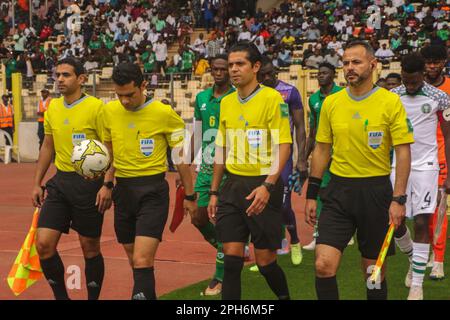 La partita tra Super Eagles e Guinea Bissau della Nigeria durante i qualificatori della Coppa delle nazioni d’Africa (AFCON) del 2023 allo stadio Abuja di Abuja, in Nigeria. Foto Stock