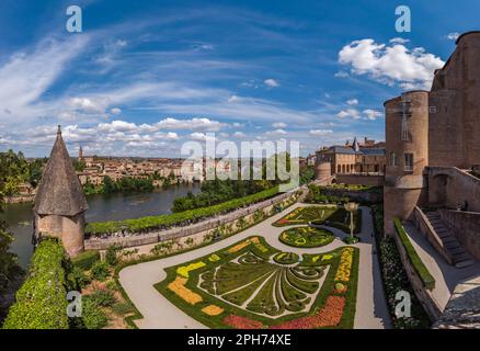 Vista panoramica dei jardins du palais épiscopal de la Berbie Foto Stock