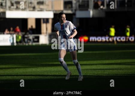 Washington, Stati Uniti. 26th Mar, 2023. Regna il centrocampista Rose Lavelle durante una partita di calcio Washington Spirit vs. OL Reign nella National Women's Soccer League (NWSL), all'Audi Field, domenica 26 marzo 2023. (Graeme Sloan/Sipa USA) Credit: Sipa USA/Alamy Live News Foto Stock