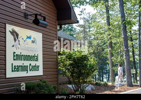 Pennsylvania Pocono Mountains Lake Wallenpaupackal Learning Center, centro esposizioni collezione natura fauna selvatica, Foto Stock